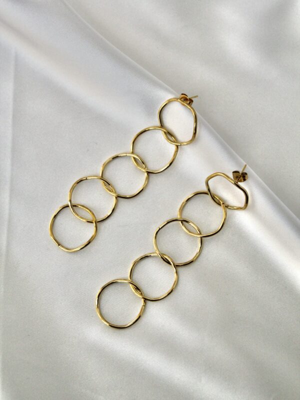 pendientes acero inoxidable hipoalergenico waterproof sin niquel sin plomo baño de oro 18k